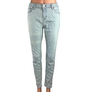 Michael Kors Blue Denim Mid Rise Flat Front Stretchable Ankle Skinny Jeans Sz 4